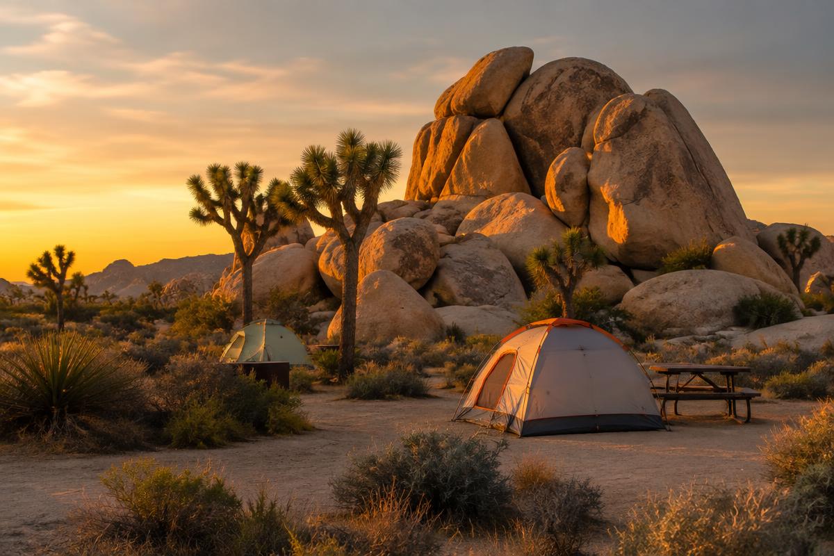 Jumbo Rocks Campground in Joshua Tree NP