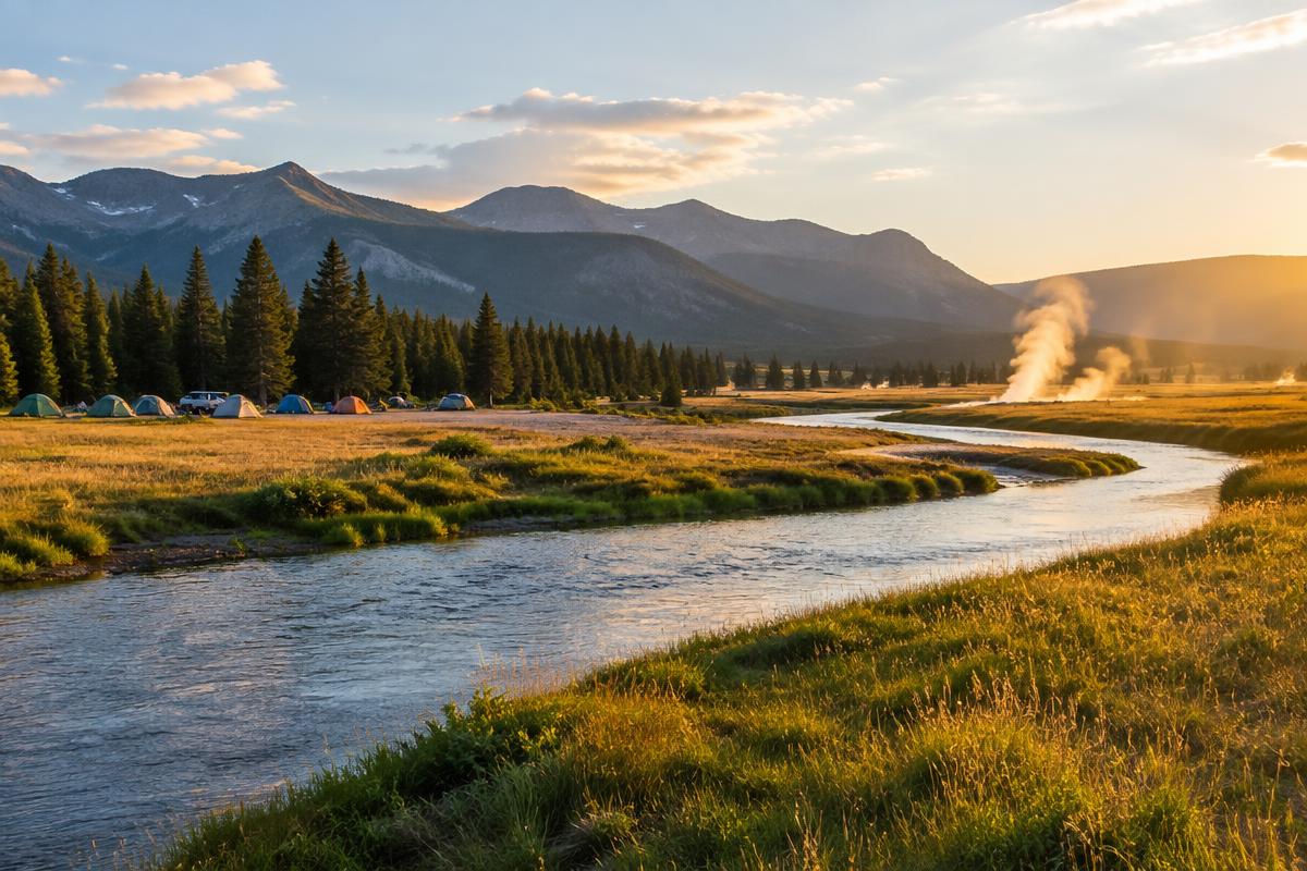 Madison Campground in Yellowstone NP